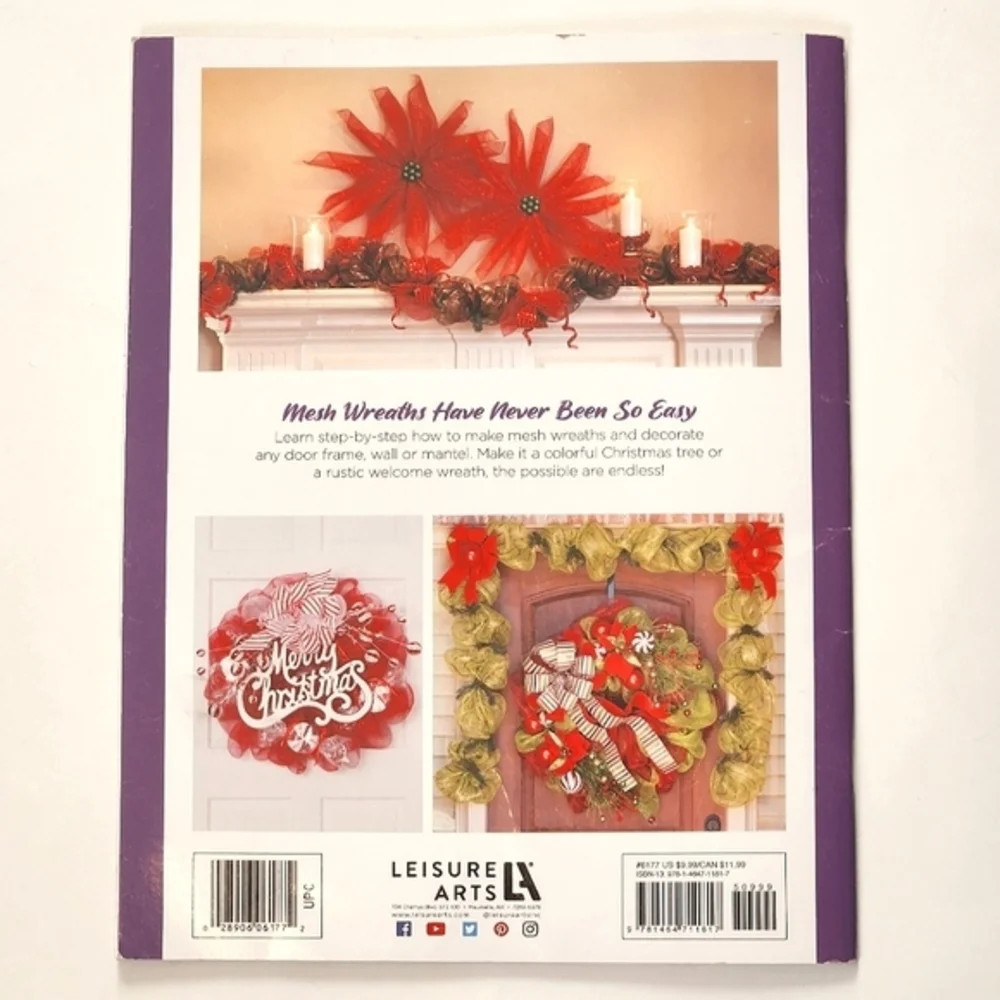 Leisure Arts Learn to Make Deco Mesh Wreaths, Deco Mesh Beginner Friendly 2Books